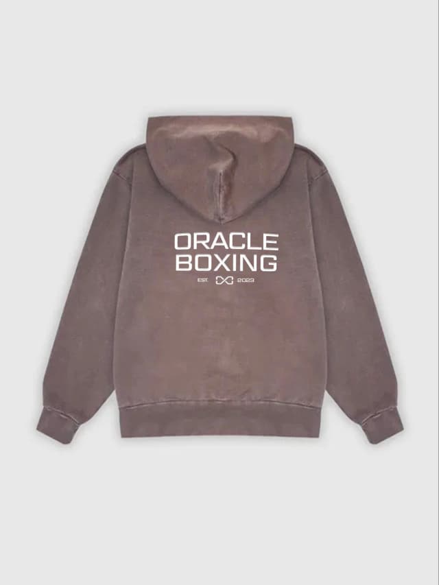 Oracle Boxing hoodie - brown back