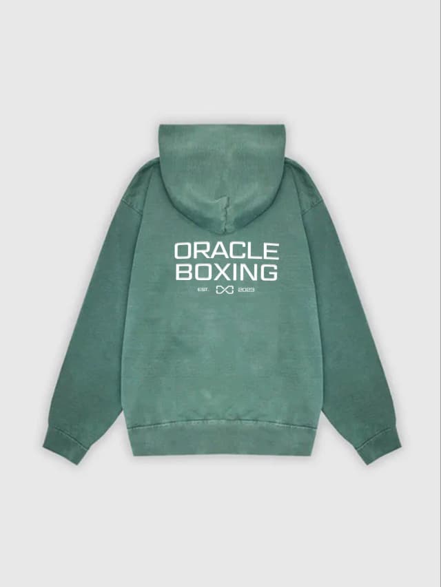 Oracle Boxing hoodie - green back