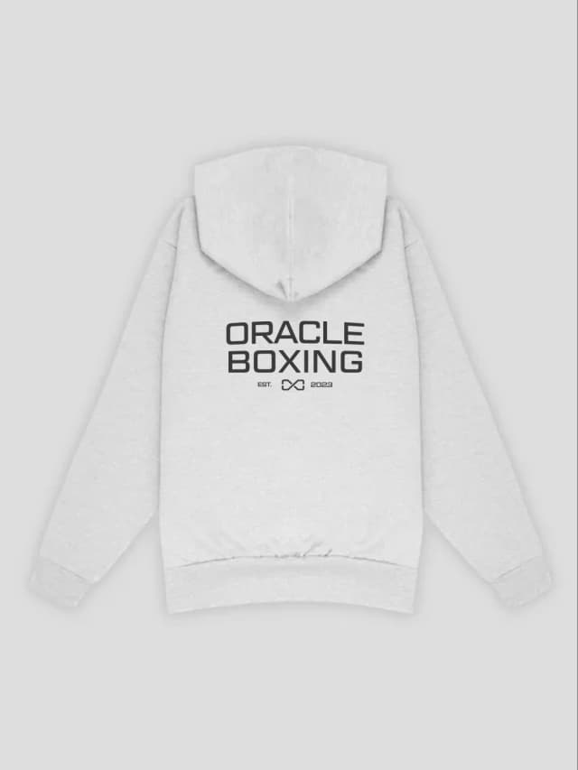 Oracle Boxing hoodie - grey back